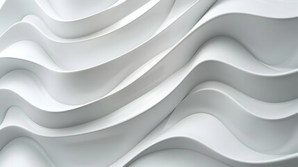 Obraz premium Abstract white waves create a smooth, modern texture for design purposes.