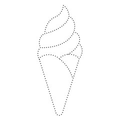 ice cream tracing coloring page printable