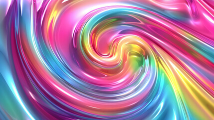 Obraz premium A vibrant, swirling pattern of colorful, glossy textures.