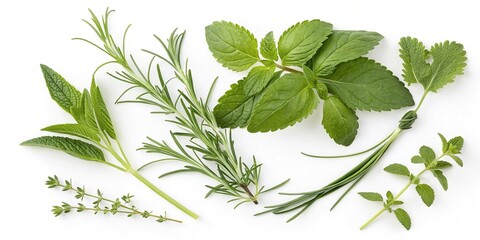 Fototapeta premium Abstract Herb Illustrations for Food Photography