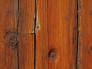 Obraz premium Orange wooden planks with natural cracks