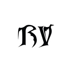 RV monogram logo design letter text name symbol monochrome logotype alphabet character simple logo