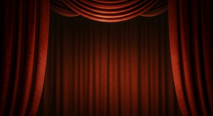 red stage curtain