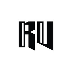 RV monogram logo design letter text name symbol monochrome logotype alphabet character simple logo