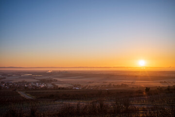 sunrise over the valley