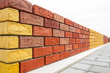 Obraz premium Minimalist Embossed Brick Texture Design