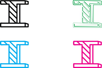 Minimalist corner bracket designs, geometric line art, architectural elements, color variations, black white blue green pink, simple clean graphics, technical drawing style, symmetrical shapes, modern