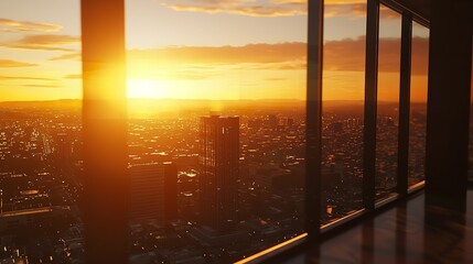 City Morning: Sunrise from Tower Perspective