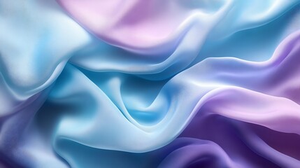 Obraz premium Soft pastel silk fabric flows gently creating a dreamy ethereal mood. AI Generated