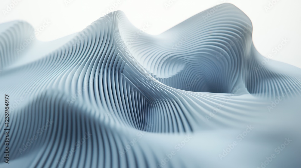 Poster an abstract futuristic shape with a sleek, 3d render showcases cutting-edge design and modern aesthe
