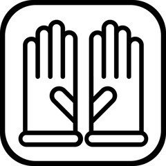 Work gloves vector icon style
