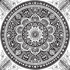 Black Area Rug Silhouette Vector, High Quality Illustration on White Background