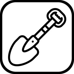 Shovel vector icon style