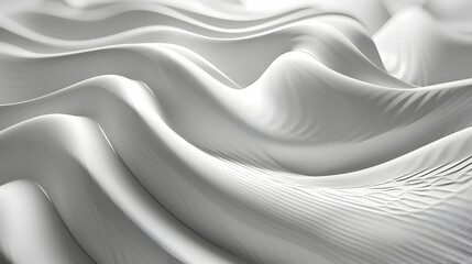 A smooth, flowing white surface with gentle waves and textures.