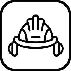 Hardhat with earmuffs vector icon style