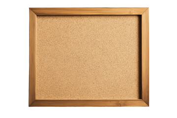 cork bulletin board isolated on transparent white background, clipping path
