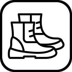 Work boots vector icon style