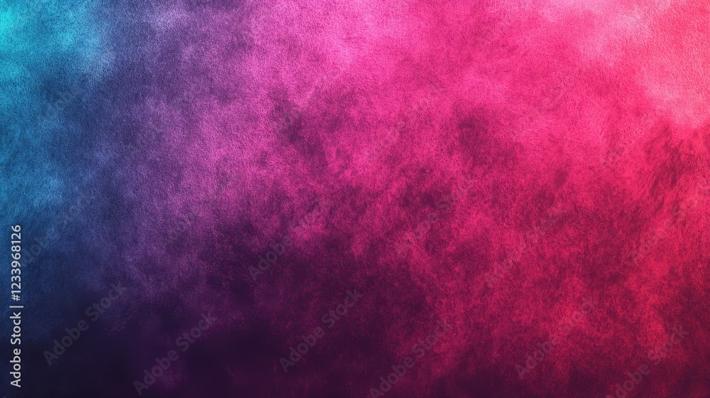 Aufkleber An abstract gradient background blending pink, blue, and purple hues with a grainy noise texture. This retro-inspired design creates a visually striking banner with a nostalgic and artistic flair.