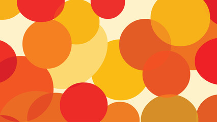 Texture background with many yellow and orange circle's pattern vector illustration. 