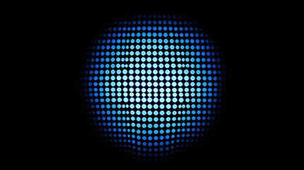 Blue Halftone Circle Futuristic Design