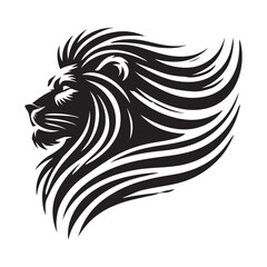 Fototapeta premium black and white tattoo of a lion