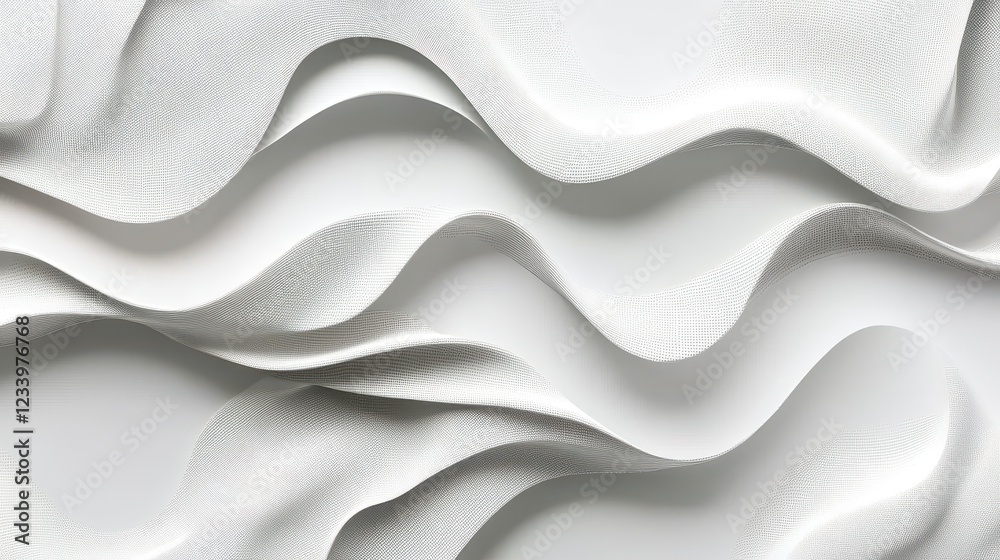 Poster An abstract grainy background featuring subtle gray liquid lines and wave shapes on a white backdrop, with a noise texture effect.