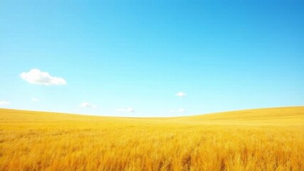 wheat field with blue clear sky