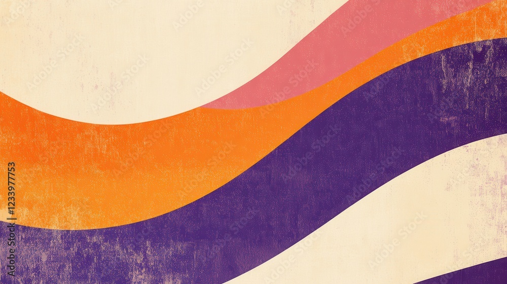 Poster an abstract grainy poster background featuring a blend of purple, orange, and beige with a noise tex