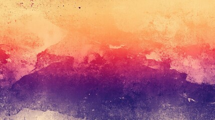 Fototapeta premium An abstract grainy poster background featuring a blend of purple, orange, and beige with a noise texture. This design creates a visually engaging banner backdrop with a unique, textured appeal.