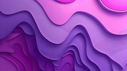Fototapeta premium Abstract wavy layers in shades of pink and purple create a visually appealing design.