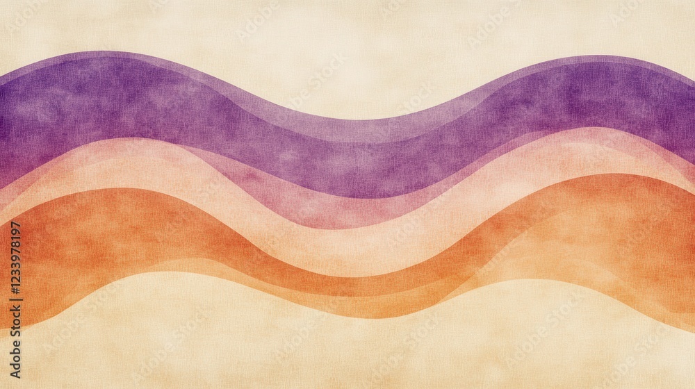 Poster an abstract grainy poster background featuring a blend of purple, orange, and beige with a noise tex