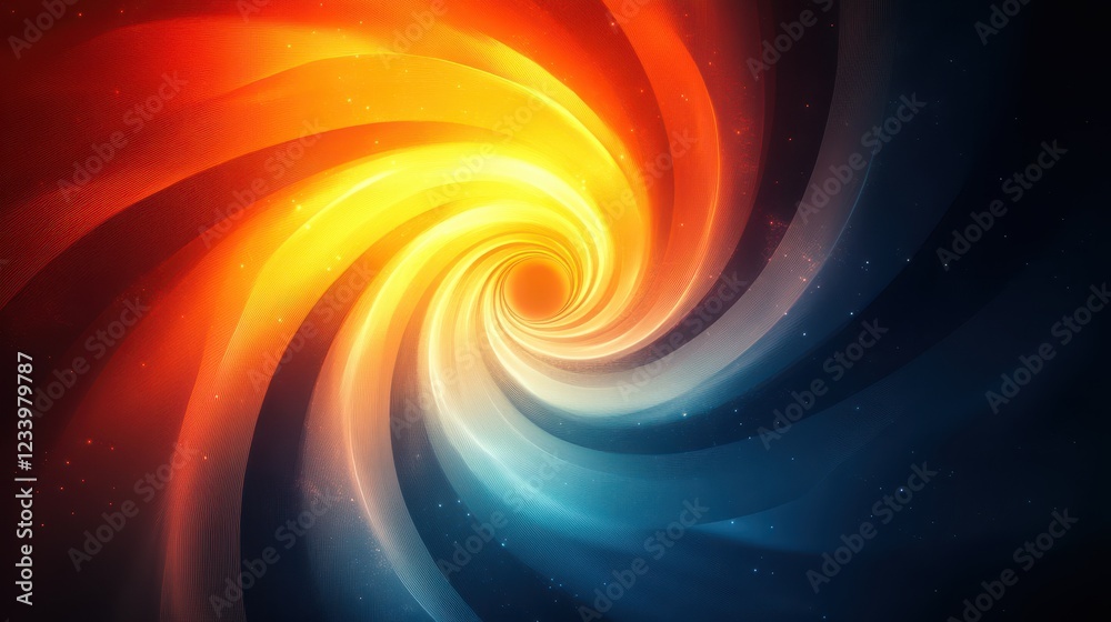 Aufkleber An abstract poster design featuring a color swirl vortex with a grainy background and noise texture.