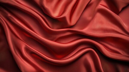 Fototapeta premium Luxurious Red Silk Fabric Drapery Texture