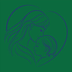 Mother's Day vector design clip art illustration