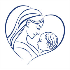 Mother's Day vector design clip art illustration