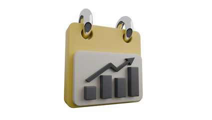 business, growth, success, finance, analytics, progress, economy, planning, calendar, icon, 3d