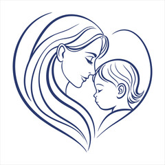 Mother's Day vector design clip art illustration