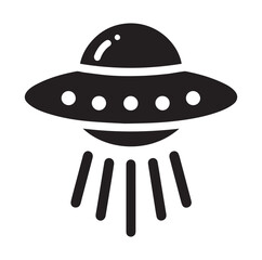UFO icon vector silhouette AB