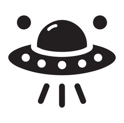 UFO icon vector silhouette AB