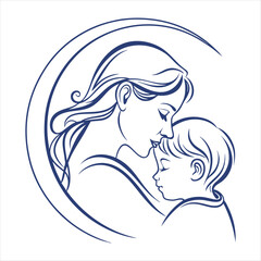 Mother's Day vector design clip art illustration