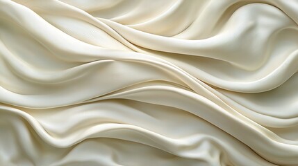 Fototapeta premium Elegant Draped Cream Silk Fabric Texture