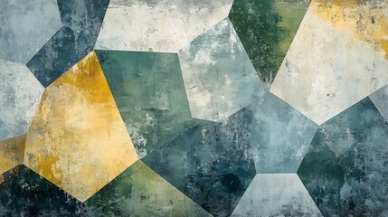Abstract Geometric Pattern Warm Hues Textured Wall Art. AI Generated