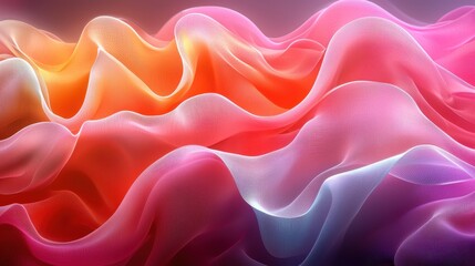 Obraz premium Abstract flowing waves in vibrant colors create a dynamic visual effect.