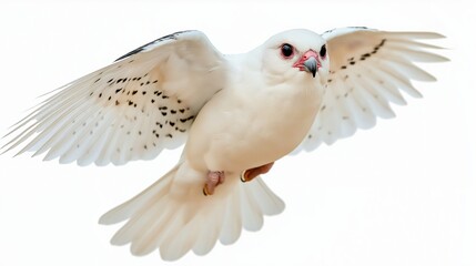 Fototapeta premium Flying falcon with white background 