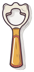 Illustrated Bottle Opener Kitchen Gadget Design