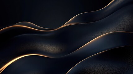Obraz premium Dark gold waves abstract background texture