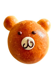 cute teddy bear baked bread