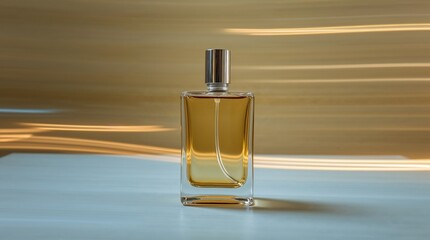 Elegant perfume bottle with a blurred background showcasing a sophisticated scent