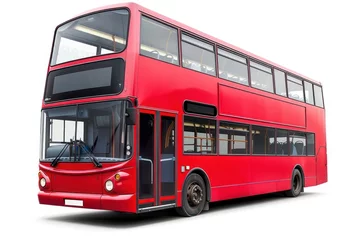 Fototapete Rund Real london bus transportation vehicle red. © Rawpixel.com