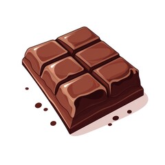 Fototapeta premium Chocolate bar vector illustration dessert sweets.